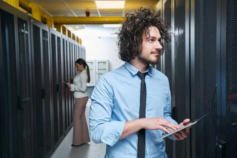 Young technician working Stock Photos