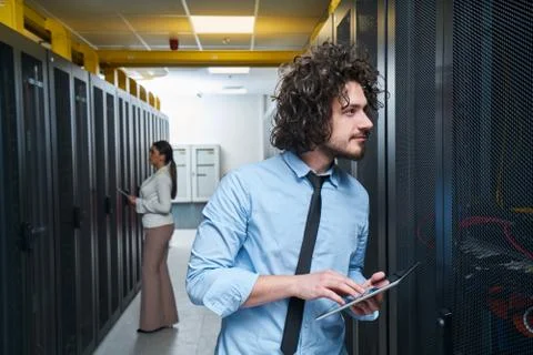 Young technician working Stock Photos