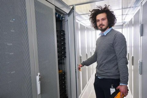 Young technician working Stock Photos