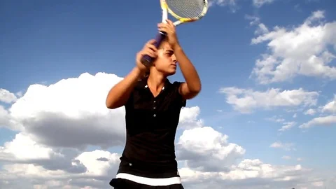 Young tennis player Stock Footage 69085607