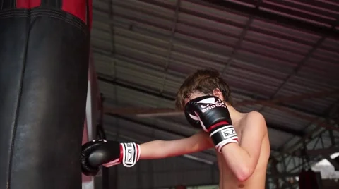 Young thai boxer. Stock Footage 60782293