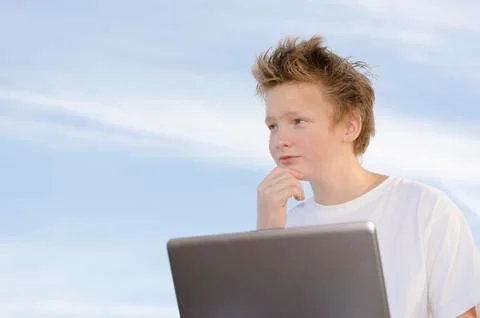 Young think about Stock Photos