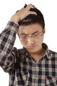 Young thinking man Stock Photos