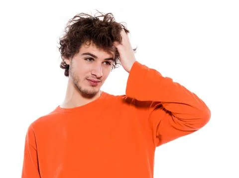 Young thinking man Stock Photos