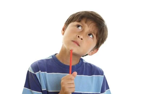 Young thoughtful boy Stock Photos