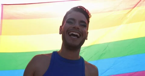 Young transgender person looking on camera Stock Footage 158222471