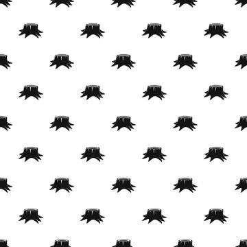 Young tree stump pattern seamless vector Stock Illustration