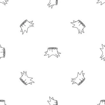 Young tree stump pattern seamless vector Stock Illustration