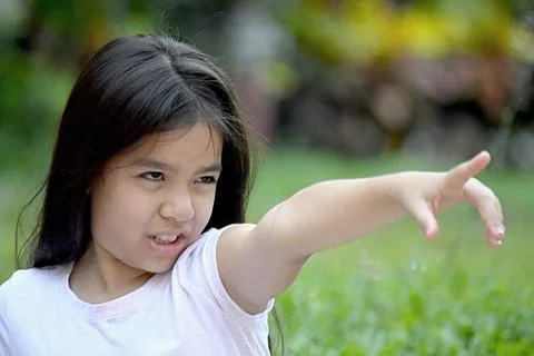 Young Tween Pointing Stock Photos