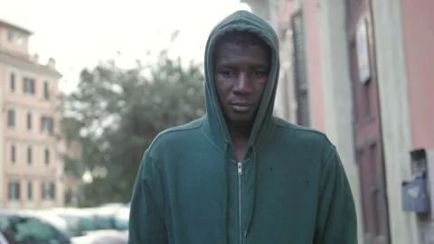 Young unemployed and sad black man walki... | Stock Video | Pond5