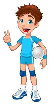 Young volleyball player. Stock Illustration