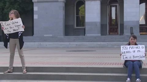 A young voter will make a difference Video stock 54099133