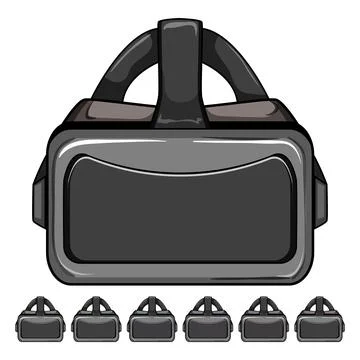 Young vr glasses cartoon vector graphic Stock Illustration