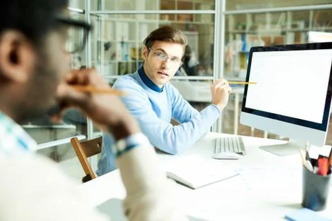 Young Web Developers Planning Project Foto stock