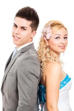 Young wedding couple Stock Photos