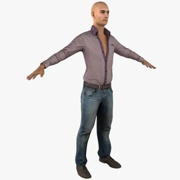 Character 3D Rendering Illustration,creative Man T Pose,of