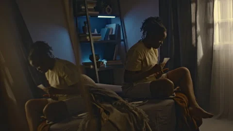 Young Widow Missing her Deceased Husband at Nights Stock Footage 279761121