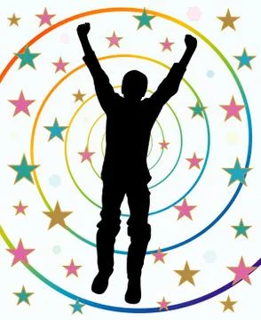 Young winner Illustrazione stock