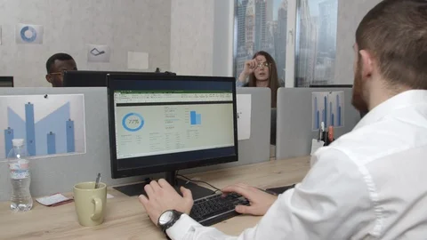 Young woman asking for a document Stock Footage 125456047