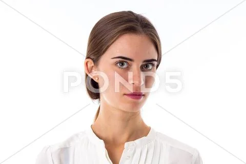 Young woman in blouse Stock Photos