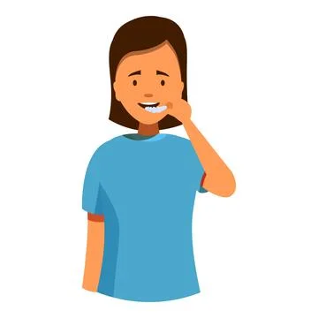 Young woman brushing teeth with toothpaste for oral hygiene Ilustración de archivo