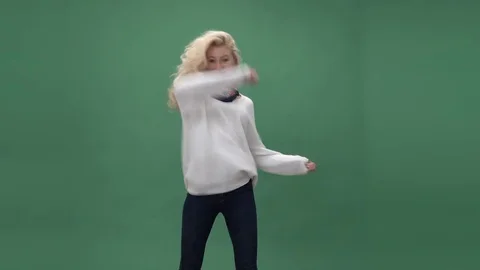 Young woman dancing Stock Footage 70143233