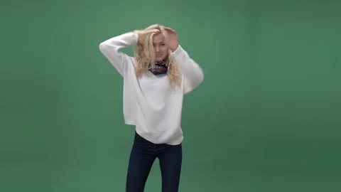 Young woman dancing Stock Footage 70143700