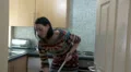 Young woman doing house work angry HD Footage