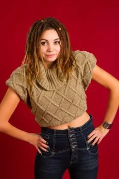 Young woman with dreadlocks Stock Photos