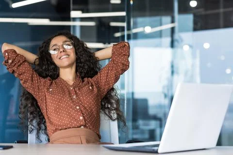Young woman engineer developer programmer works in the office inside the IT Stock Photos