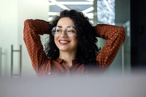Young woman engineer developer programmer works in the office inside the IT Stock Photos