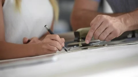 Young woman in engineering training class Stock Footage 67573791
