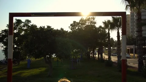 Young Woman Exercising Pull-ups Stock Footage 94114424