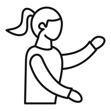 Young woman explaining something with hand gestures 스톡 일러스트