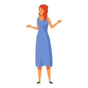 Young woman explaining something pointing with hands Stock Illustration