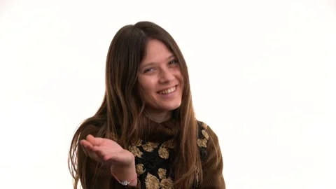 Young woman Having fun, Posing at camera Stock Footage 151104912