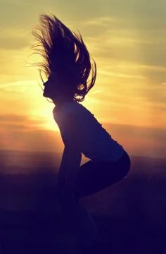Young woman jumping Stock Photos