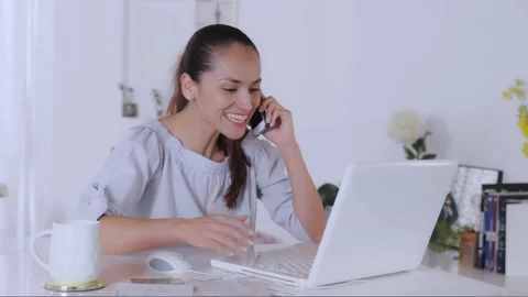 Young woman making a transaction using credit card. Stock Footage 139377443