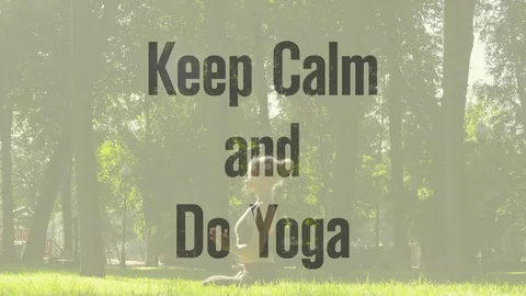 Young woman meditating in the park Stock Footage
