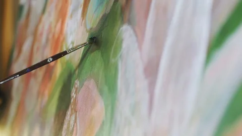 Young woman painter Stock Footage 87043041