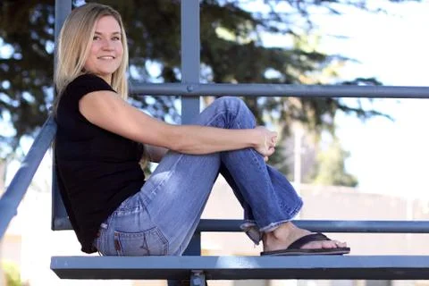 Young Woman Sitting Stock Photos