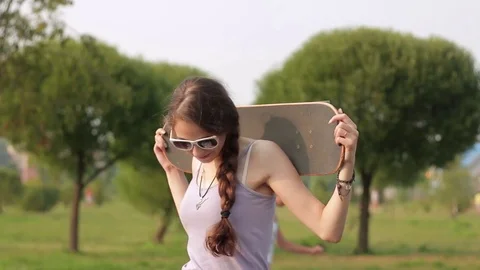 Young woman smiling posing Stock Footage 70179553