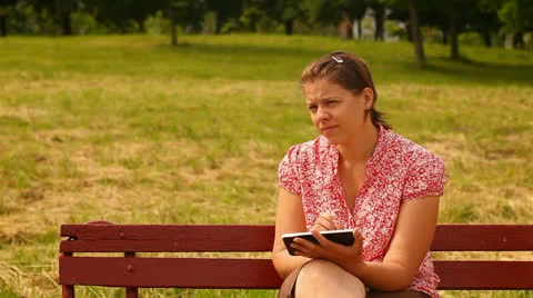 Young woman with tablet computer Stock Footage 24759286