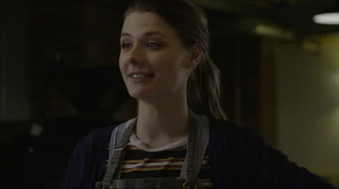 Young woman talking Stock Footage