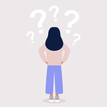 Young woman thinking Stock Illustration