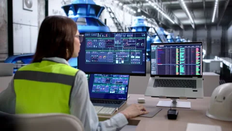 Young Woman Uses Computer Stock Footage 334532839