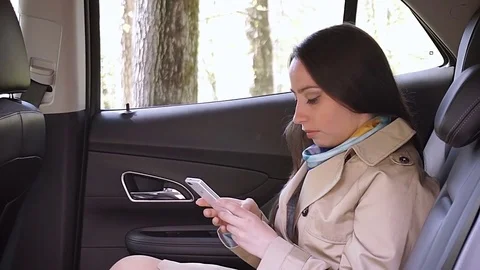 Young woman using app on smartphone Video stock 75481901
