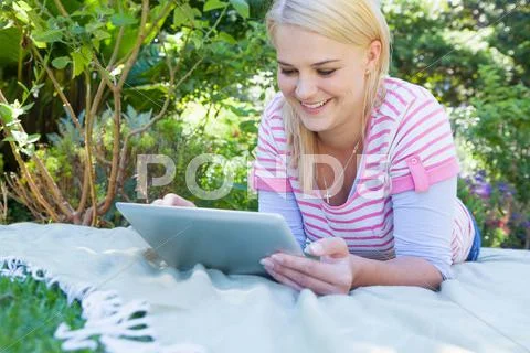 Young Woman Using Digital Tablet