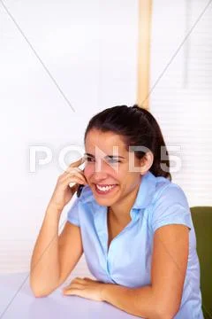 Young woman using a mobile Stock Photos