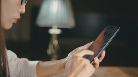Young woman using smartphone. Stock Footage 99736378